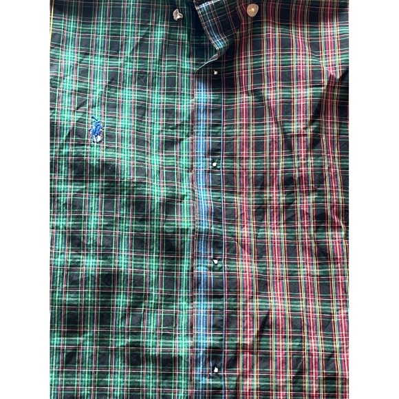 Retro vtg y2k‎ Polo Ralph Lauren classic fit men's button plaid  oxford colorful - Picture 9 of 11
